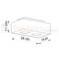 Oprawa sufitowa downlight plafon kostka GU10 MONO 2 wymiary perfektmarket.webp