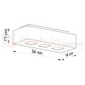 Oprawa sufitowa downlight plafon kostka GU10 MONO 3 wymiary perfektmarket.webp