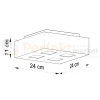 Oprawa sufitowa downlight plafon kostka GU10 MONO 4 wymiary perfektmarket.webp