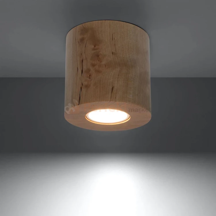 Drewniana oprawa sufitowa downlight Orbis drewno naturalne SL.0492 1 perfektmarket.webp