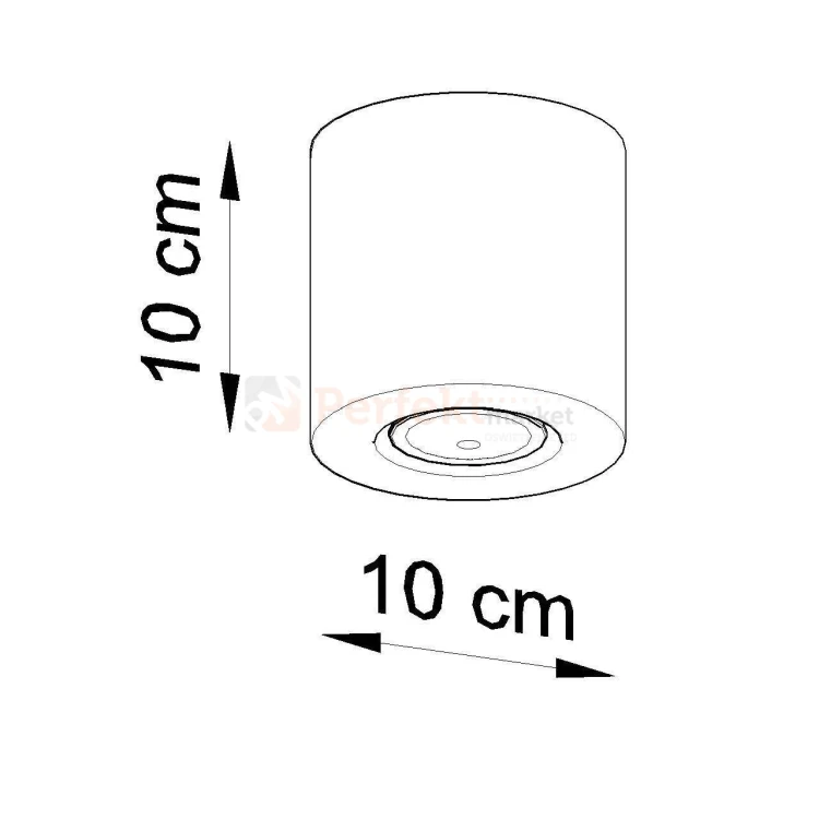 Nowoczesny plafon Orbis lampa sufitowa betonowa spot SL.0488 size perfektmarket.webp