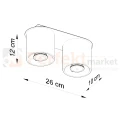 Oprawa sufitowa downlight 2xGU10 Orbis 2 wymiary perfektmarket.webp