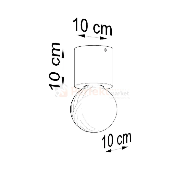 Oprawa sufitowa spot downlight SALGADO naturalne drewno SL.0672 wymiary perfektmarket.webp