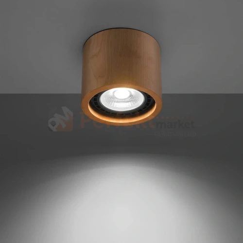 Oprawa sufitowa drewniana downlight BASIC 1 SL.0913 Sollux 1 perfektmarket.webp