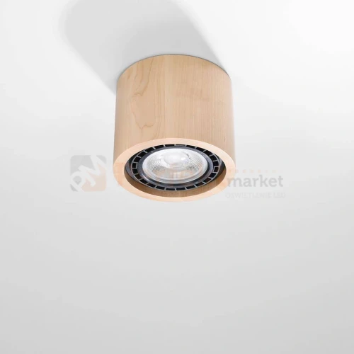 Oprawa sufitowa drewniana downlight BASIC 1 SL.0913 Sollux.webp
