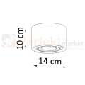Oprawa sufitowa drewniana downlight BASIC 1 SL.0913 wymiary Sollux.webp
