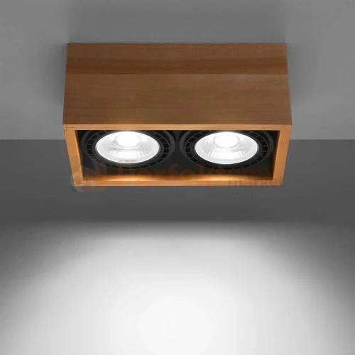 Plafon drewniany downlight QUATRO 2 SL.0916 Sollux 1 perfektmarket.webp