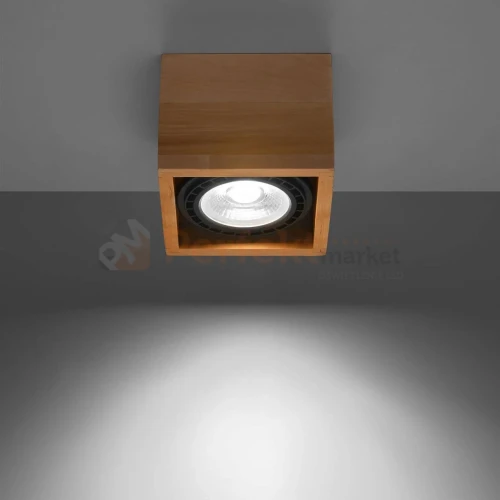 Plafon drewniany downlight QUATRO 1 SL.0915 Sollux 1 perfektmarket.webp