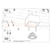 Plafon drewniany downlight QUATRO 1 SL.0915 Sollux montaż perfektmarket.webp