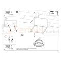 Plafon drewniany downlight QUATRO 1 SL.0915 Sollux montaż perfektmarket.webp