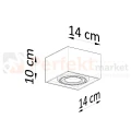Plafon drewniany downlight QUATRO 1 SL.0915 Sollux wymiary perfektmarket.webp
