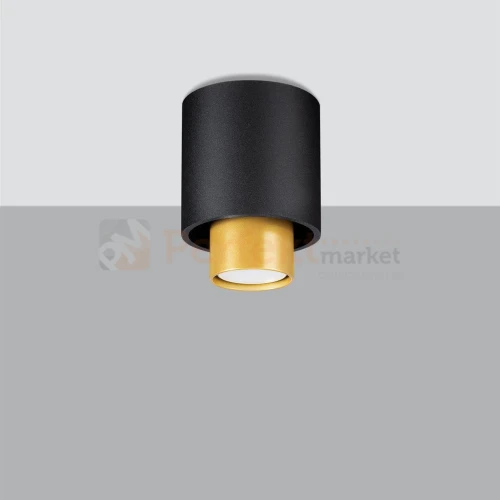 Oprawa sufitowa downlight NESI czarno złoty SL.0982 Sollux perfektmarket.webp