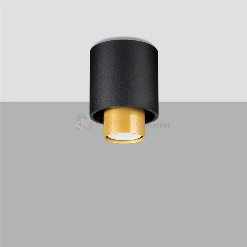Oprawa sufitowa downlight NESI czarno złoty SL.0982 Sollux montaż perfektmarket.webp