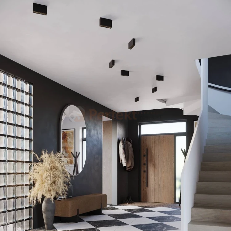 Lampa sufitowa LED downlight SOLE czarny SL.1212 aranżacja 2 perfektmarket.webp