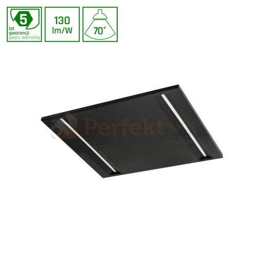 Panel LED ALGINE LINE 44W 5300lm NW 230V 70st IP20 IK06 600x600x40mm czarny UGR16 5 lat gwarancji.webp