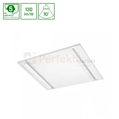 Panel LED ALGINE LINE 44W 5300lm NW 230V 70st IP20 IK06 600x600x40mmbiały UGR16 5 lat gwarancji.webp