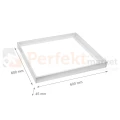 ramka natynkowa do paneli LED Algine LINE biała 60x60 wymiary perfektmarket.webp