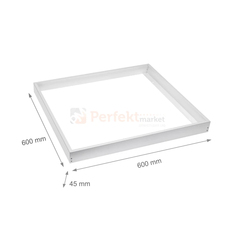 ramka natynkowa do paneli LED Algine LINE biała 60x60 wymiary perfektmarket.webp