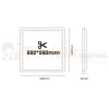 Panel LED kaseton sufitowy BACKLIT podtynkowy 60x60 40W 4000K EKP0242 wymiary perfektmarket.webp