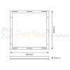 Ramka montażowa 60x60 do paneli LED BACKLIGHT BACKLIT aluminiowa EKP0244 3 perfektmarket.webp