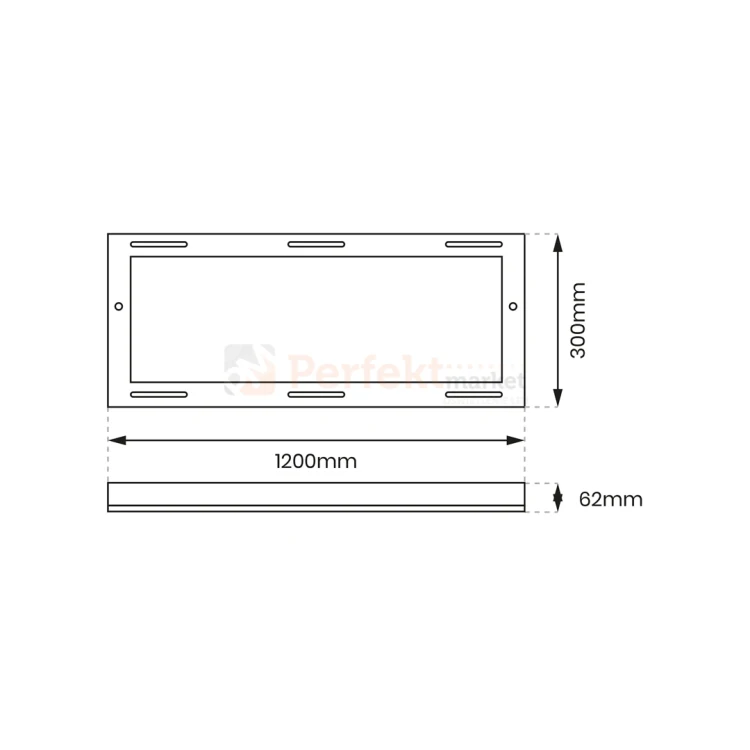 Ramka montażowa 120x30 do paneli LED BACKLIGHT BACKLIT aluminiowa EKP0245 2 perfektmarket.webp