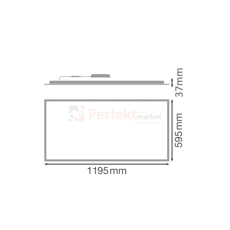 Panel LED 120x60 ALGINE backlight 64W 4000K PZH 5 lat gwarancji wymiary perfektmarket.webp