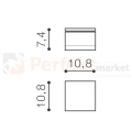 Oprawa sufitowa spot zewnętrzny IP54 APULIA S DGR 3000K wymiary.webp