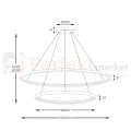 Lampa wisząca ringi pierścienie Carlo 80 + 120 cm  Zuma Line wymiary rysunek techniczny perfektmarket.webp