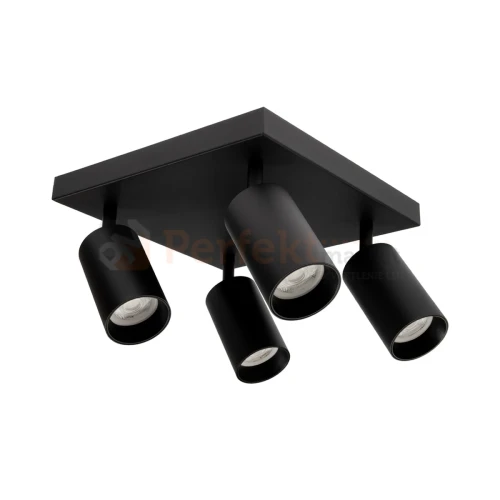 Lampa sufitowa plafon reflektorki 4xGU10 Qualis czarny 1perfektmarket.webp