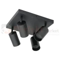 Lampa sufitowa plafon reflektorki 4xGU10 Qualis czarny perfektmarket.webp