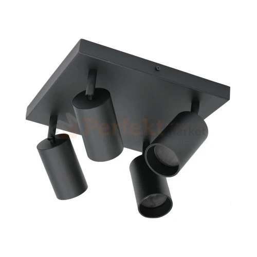Lampa sufitowa plafon reflektorki 4xGU10 Qualis czarny perfektmarket.webp