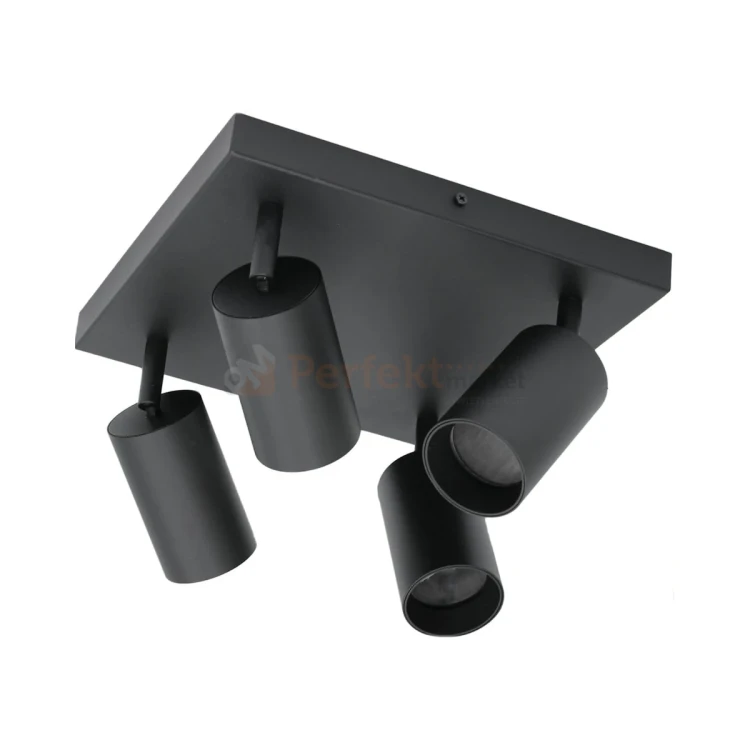 Lampa sufitowa plafon reflektorki 4xGU10 Qualis czarny perfektmarket.webp