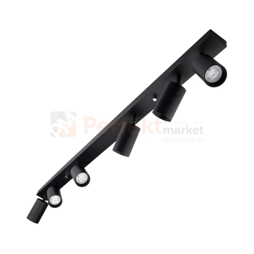 Lampa sufitowa plafon reflektorki na listwie 6xGU10 Qualis czarny perfektmarket.webp