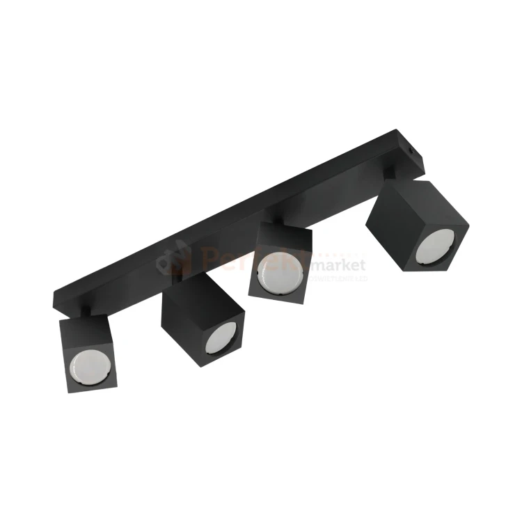 Lampa sufitowa plafon reflektorki na listwie Quantus IV czarny perfektmarket.webp