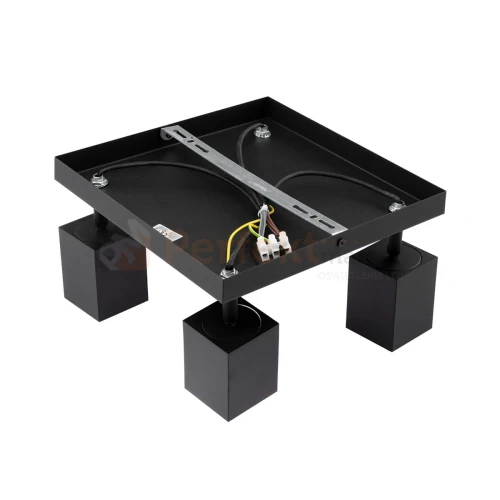 Lampa sufitowa plafon reflektorki 4xGU10 Quantus czarny tył perfekt market.webp