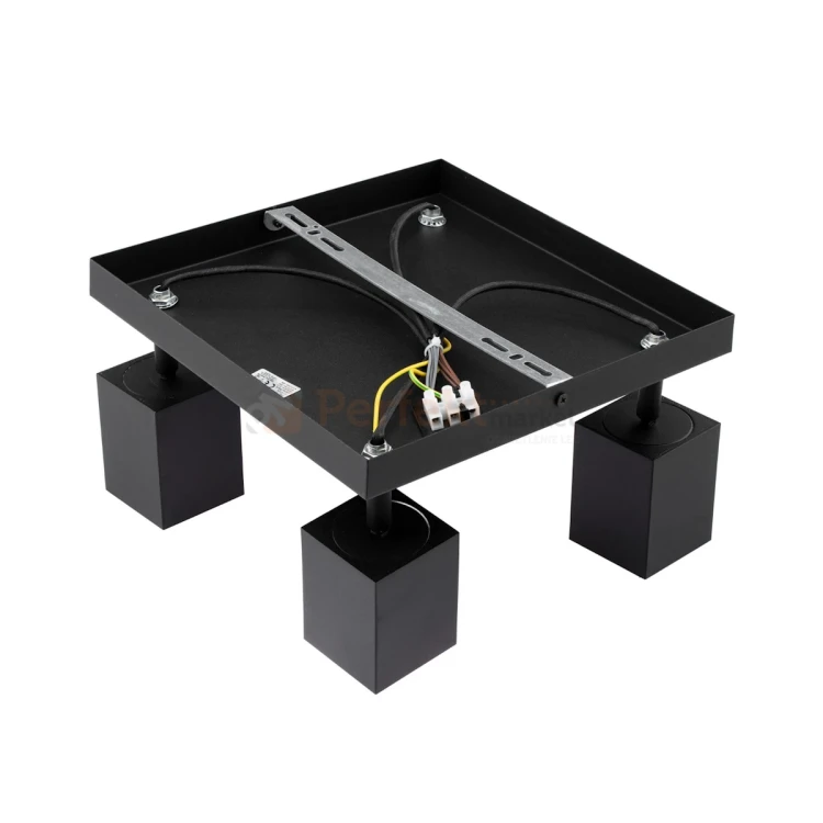 Lampa sufitowa plafon reflektorki 4xGU10 Quantus czarny tył perfekt market.webp