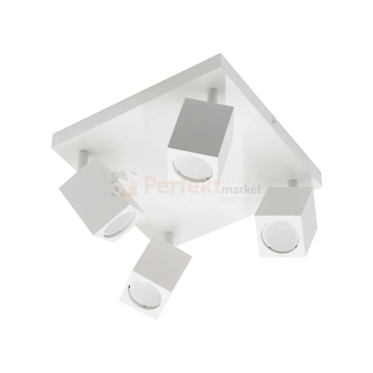 Lampa sufitowa plafon reflektorki 4xGU10 Quantus biały perfekt market.webp