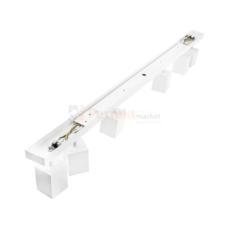 Lampa sufitowa plafon reflektorki na listwie 6xGU10 Quantus VI biała perfektmrket 1.webp