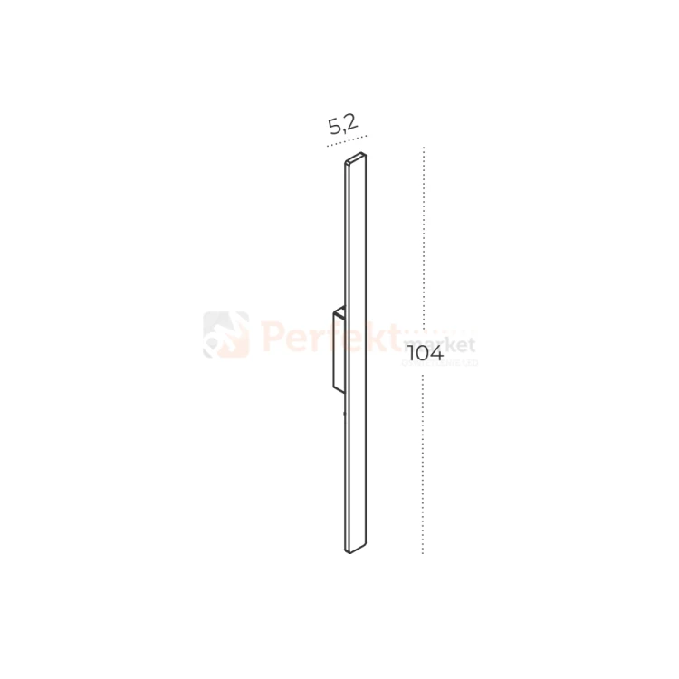 oprawa ścienna kinkiet zewnętrzny ip54 na elewację długi LENNART 60 IP54 wymiary perfektmarket.webp