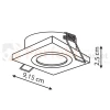 Oprawa sufitowa Metis 1 podtynkowa biała LP-2780 1RS WH Light Prestige wymiary perfektmarket.webp