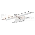 venus LED kinkiet łazinkowy 40cm biały 4200 wymiary.webp