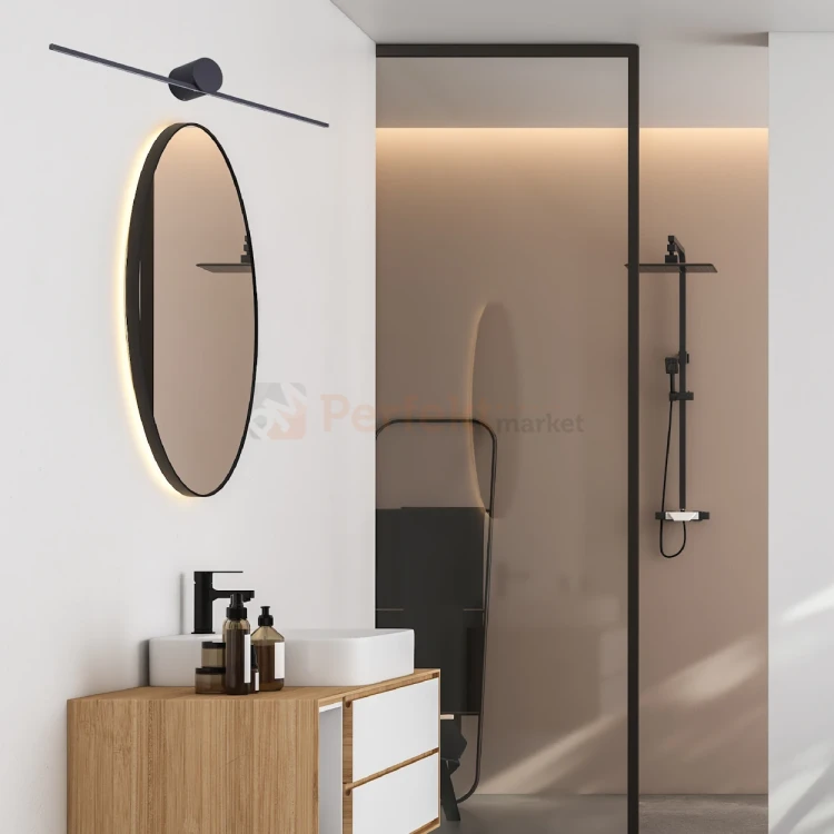 CAMARA kinkiet LED IP44 40 cm czarny 4000K W89949-6W-BK Zuma Line aranżacja perfektmarket.webp