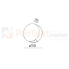 Lampa ścienna LEDPOINT round up&down zewnętrzna kinkiet czarny 3000K wymiary perfektmarket.webp