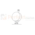 Lampa ścienna LEDPOINT round up&down zewnętrzna kinkiet czarny 3000K wymiary perfektmarket.webp