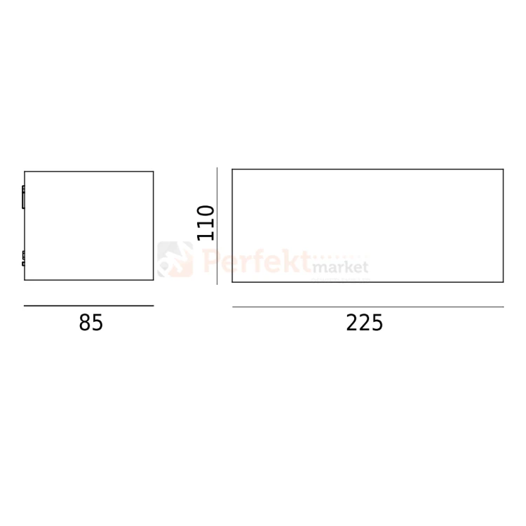 Oprawa ścienna kinkiet premium ASKER 1510GR IP65 LED grafit Norlys wymiary perfektmarket.webp