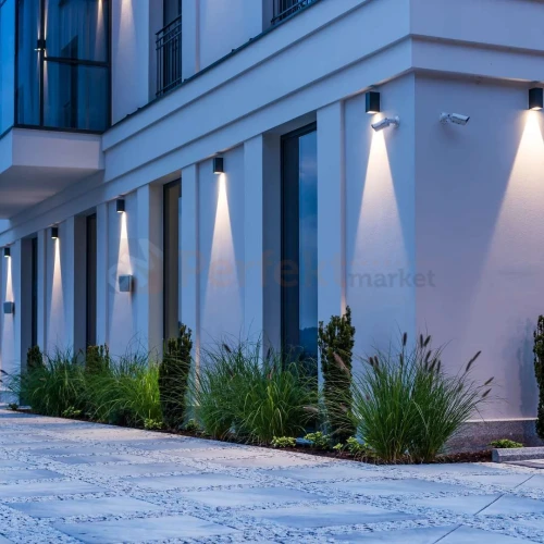 Oprawa ścienna kinkiet premium Lillehammer 1580AL IP65 LED aluminium Norlys aranżacja 2 PERFEKT MARKET.webp