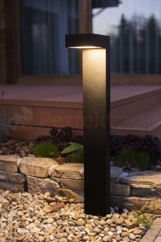 Lampa zewnętrzna stojąca słupek LED Asker 3000K 85 cm 1316GR Norlys aranżacja perfektmarket.webp