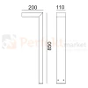 Lampa zewnętrzna stojąca słupek LED Asker 3000K 85 cm 1316GR Norlys wymiary perfektmarket.webp
