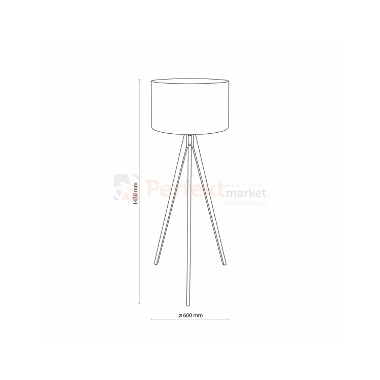 Lampa podłogowa TREVISO BLACK 5039 Tk Lighting wymiary 2 perfektmarket.webp