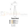 podstawa nogi do lampy podłogowej TRIPOD WOOD azzardo AZ3013 wymiary perfektmarket.webp